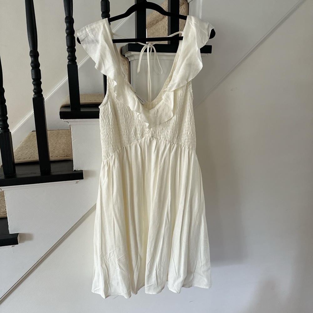 NWOT TopShop White Ruffle Sundress